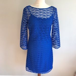 Lilly Pulitzer Topanga Blue Wave Lace Dress Small nwot